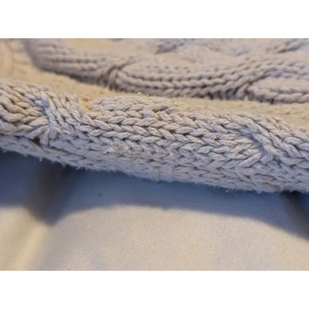 Reformation Annie Cable Knit Cropped Cardigan - Cream - Size Small - Picture 12 of 12